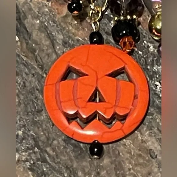 ORIGINAL Pumpkin Candy Corn Alien Skull Handbag Jewelry Halloween Bag Charm NEW - Picture 3 of 13
